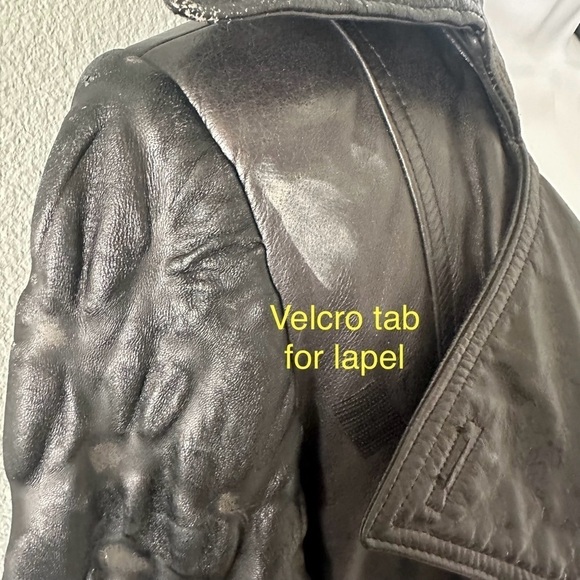 KAPTAIN BUBBLE Coat Mens M Rare Vintage Black Leather - Picture 5 of 10